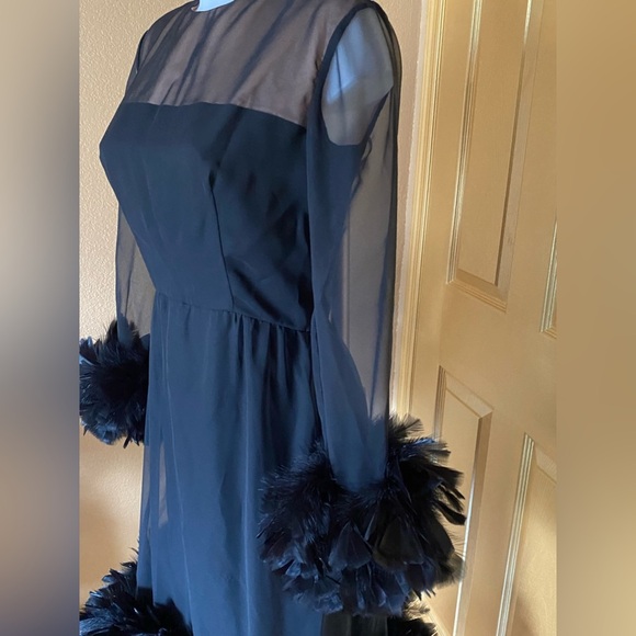 Vintage 1960’s Fantastical dress by Anita mode. Feathers & chiffon size … - Picture 2 of 16